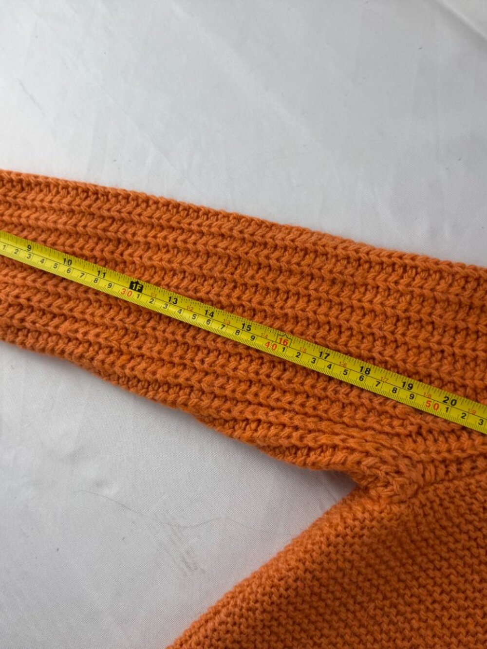 Banana Republic Orange Italian Yarn Chunky Knit Cowl Neck Sweater Size M - Picture 5 of 7